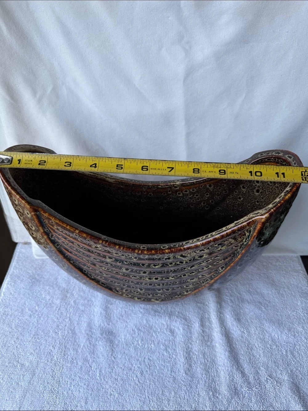 Brown Glazed Ceramic Decorative Bowl - Home Accents